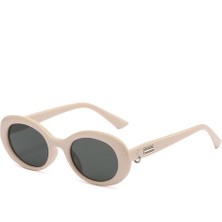 Toz Vintage Chip Unisex Retro Güneş Gözlüğü UV 400 Bej Kemik Çerçeve ile Şık Tasarım