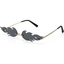 Toz Vintage Değişken Siyah Renk Çerçevesiz Alevli Gözlük