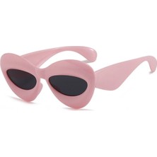 Toz Vintage Pembe Lips Dudak Görünümlü Vintage & Retro Güneş Gözlüğü