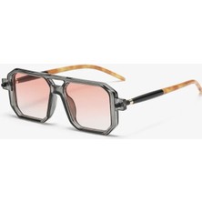 Toz Vintage Gri Çerçeve Pembe Cam Birch Vintage & Retro Güneş Gözlüğü