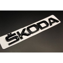Skoda Uyumlu Piano Black Bagaj Yazısı