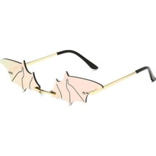 Toz Vintage Toz Pembe Yarasa Çerçevesiz Güneş Gözlüğü