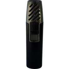 Premiumquality Siyah-Gunmetal Tek Torch Pürmüz Metal Puro Çakmağı