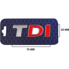 Volkswagen Tdı Yazı Iki Kırmızı 2.5cm*7.5cm (8233)