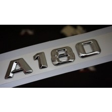 A180 Uyumlu Bagaj Krom Metal 3m 3D Yazı Logo