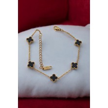 Çelik Minimal Sedefli Yonca Bileklik