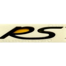 Porsche Uyumlu Yazı Rs Birleşik 4*13 cm Siyah