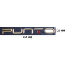 Fiat Uyumlu Punto Krom Yazı Kırmızı Noktalı 20*195 mm