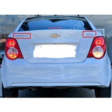 Chevrolet Aveo Krom Bagaj Yazısı Seti 2'li Takım