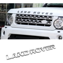 Land Rover Mat Gri Kaput / Bagaj Yazı Logo Arma Land Rover Hood / Trunk Lettering Logo 1 Set