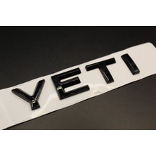 Skoda Uyumlu Yeti Piano Black Bagaj Yazısı