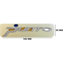 Fiat Uyumlu Punto Krom Yazı Mavi Noktalı
