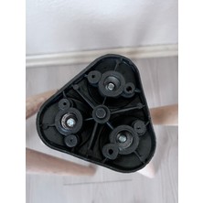 Ham (Boyasız) Konik 41 cm Ahşap Mobilya Ayağı – 3’lü Takım (Koltuk, Puf, Berjer, Sehpa, Tv Ünitesi Için – Bağlantı Aparatı Dahil)