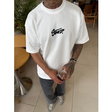 Stwd Basic Enjeksiyon Baskı T-Shirt - Beyaz
