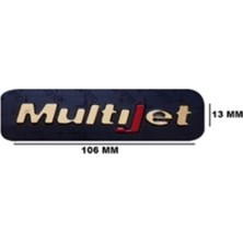 Fiat Uyumlu Multijet Krom-Kırmızı Yazı