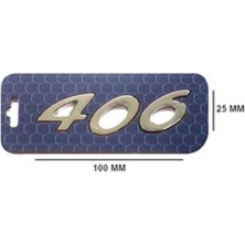 Peugeot Uyumlu 406 Krom Yazı 25*110 mm