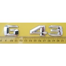 Mercedes Uyumlu Yazı G 43 Krom