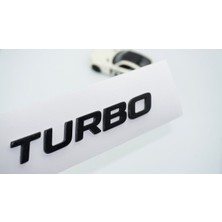 Turbo Siyah Abs Bagaj Yazı Logo 12X1.8CM