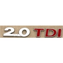 Volkswagen Uyumlu 2.0 Tdı Krom-Tdı Kırmızı Yazı