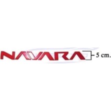 Nissan Uyumlu Navara Yazı Kırmızı 5*60 cm Yeni Model