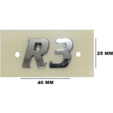 Chevrolet Uyumlu R3 Krom Yazı