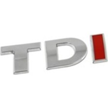 Volkswagen Uyumlu Krom-Kırmızı Tdı Yazı