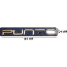 Fiat Uyumlu Punto Krom Yazı Siyah Noktalı 20*195 mm