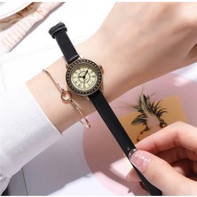 Toz Vintage Evolve Siyah Roma Rakamlı Yuvarlak Vintage&retro Saat