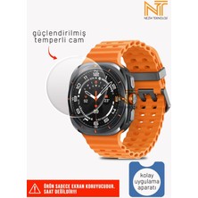 Samsung Galaxy Watch Ultra Uyumlu Kolay Uygulama Aparatlı Temperli Cam Ekran Koruyucu