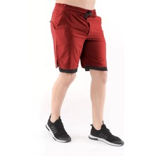 Ghassy Co. Ghassy Co Erkek Running Hızlı Kuruma Micropolyester Arka Fermuar Cepli ve Havlu Halkalı Antrenman Futbol Fitness Kısa Taytlı Şort