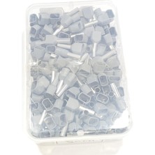 Sern 4 mm Çift Girişli İzoleli Kablo Yüksüğü – Alman Norm – Gri – 1 Paket (200 Adet)