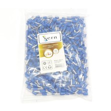 Sern 2,5 mm Tek Girişli Izoleli Kablo Yüksüğü – Alman Norm – Mavi – 1 Paket (500 Adet)