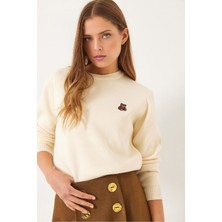 Kadınteddy Nakışlı Bisiklet Yaka Basic Kaza