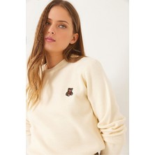 Kadınteddy Nakışlı Bisiklet Yaka Basic Kaza