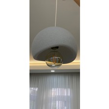 Beton Görünüm Sarkıt Bohem Avize (25 CM çap) (AÇIK GRİ )