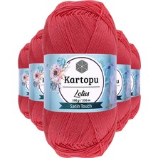 Kartopu 5 Adet Lotus Bikini Büstiyer Bluz Örgü Ipi  K810 Şeker Pembe