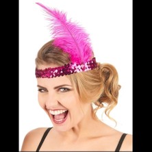 Akıllı Durak Fuşya Renk Çarliston Saç Bandı