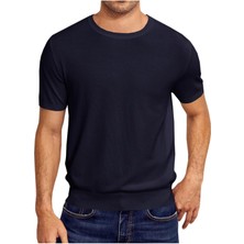 Sow Bisiklet Yaka Triko T-Shirt
