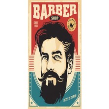 Erkek Berber Salonu Dekorasyon Tablo Mini Retro Ahşap Poster