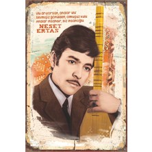 Ulu Arıyorsan Analar Ulu Neşet Ertaş Retro Ahşap Poster