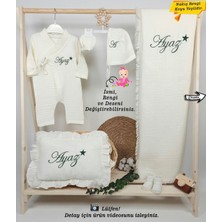 4katlı Müslin 6'li Kimono Bağcıklı %100PAMUK Hastane Çıkışı-Hediy