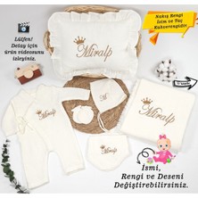 4 Katlı Müslin Kumaş Bağcıklı Tulum %100 Pamuk Hastane Çıkışı Set