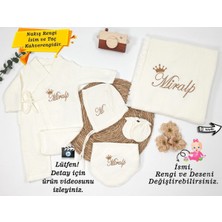 Gros Shop %100Pamuk 4Katlı Müslin Kumaş Bağcıklı Tulum Hastane Çıkışı-Hediy