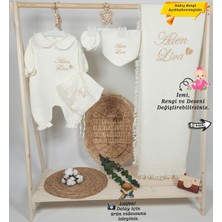 4katlı Müslin Kumaş Yakalı Tulum %100PAMUK Hastane Çıkışı-Hediyel