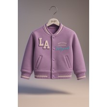 Benetton Kız Çocuk Bomber Sweatshirt Hırka 1-6 Yaş Lila