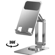 Plentiful Taşınabilir Katlanabilir 360 Dönebilen Metal Telefon ve Tablet Standı