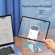 Plentiful Taşınabilir Katlanabilir 360 Dönebilen Metal Telefon ve Tablet Standı