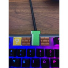 Super Mario Klavye Tuş Seti (4’lü) – Soru Bloğu, Boru ve Tuğla | Mekanik Klavye Uyumlu Keycap