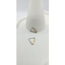 Iki Renkli Üçgen Küpe