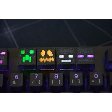 Minecraft Temalı Keycap Seti (8 Adet) – Mekanik Rgb Oyuncu Klavyeleri ile Uyumlu Renkli Tuş Takımı